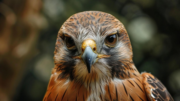 Majestic Falcon CloseUp Gli occhi focalizzati di un cacciatore predatore