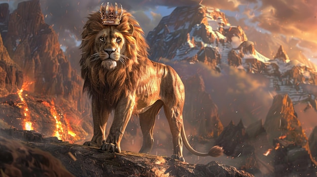 Majestic Lion Digital Art (Arte digitale del leone maestoso)