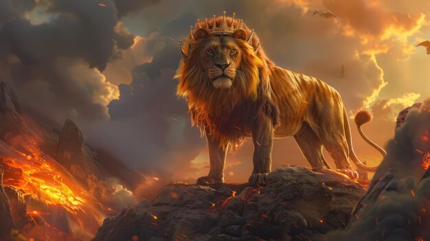 Majestic Lion Digital Art (Arte digitale del leone maestoso)