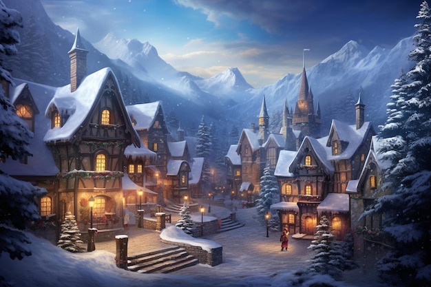 Majestic Peaks e Village Lights L'incanto dell'inverno
