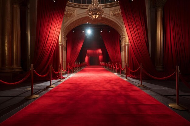 Majestic Red carpet stage Generate Ai