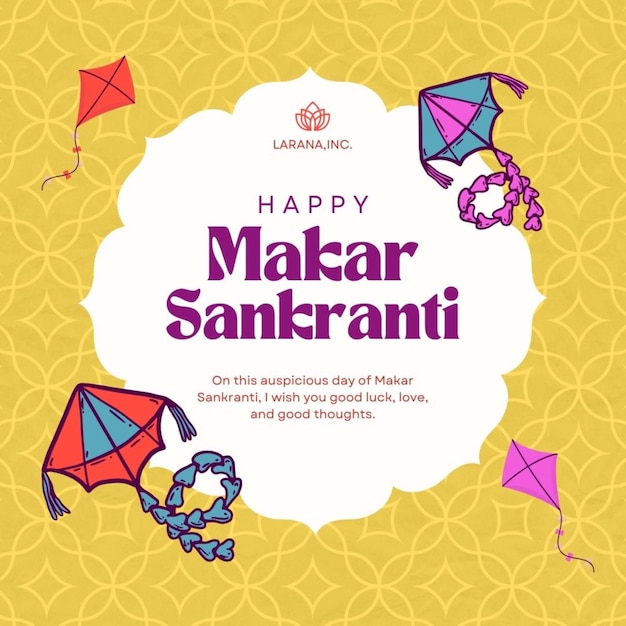 Makar Sankranti design creativo