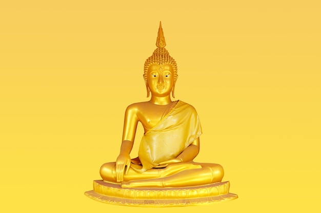 Makha Asanaha Visakha Bucha Day Immagine del Buddha d'oro