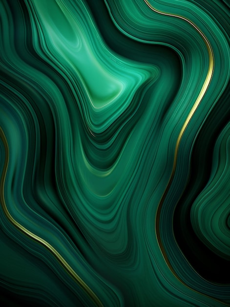 Malachite Cristallo Creativo Astratto Ondulato Texture Fluente Arte Digitale Decorazione Superficie Realistica Astratta Sfondo Verticale Ai Generato Motivo Riccio Vibrante