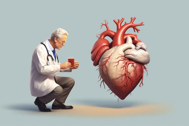 Malattia cardiaca dell'organo umano infarto del miocardio tecnologie innovative cardiologo Generative Ai