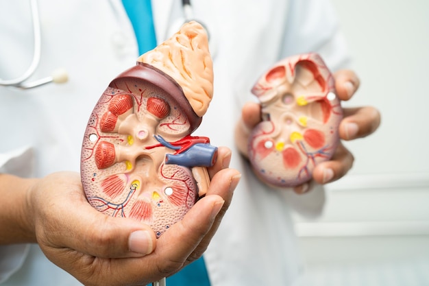 Malattia renale malattia renale cronica ckd medico tenere modello per studiare e trattare in ospedale