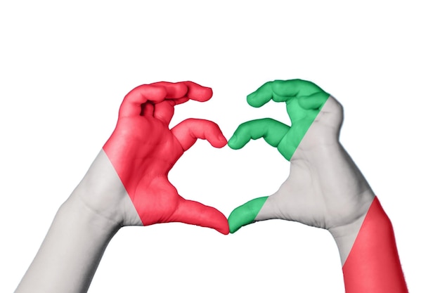 Malta Cuore Gesto della mano che fa il cuore