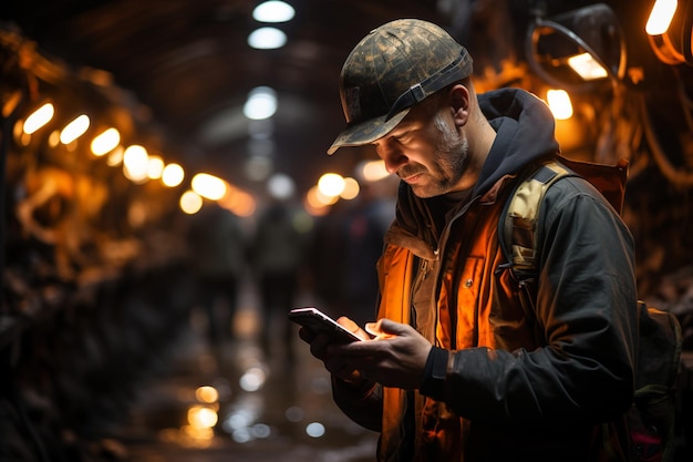 Man holding smartphone in mano