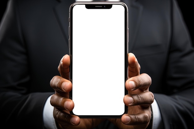 Man mano che tiene il percorso di ritaglio dello smartphone