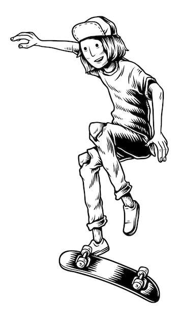 Man skateboarding elemento png sfondo trasparente
