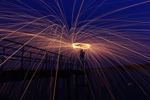 Man Spinning Fire - Fire Twirling