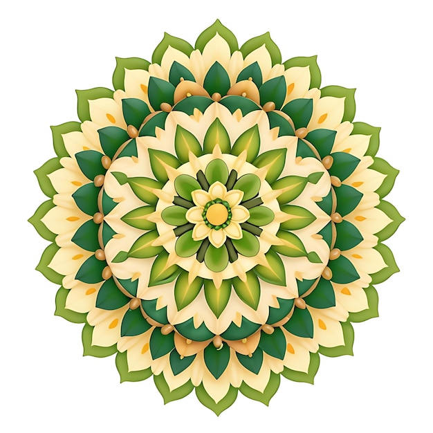 Mandala arte astratto ornamento illustrazione design decorazione con sfondo bianco generativo ai