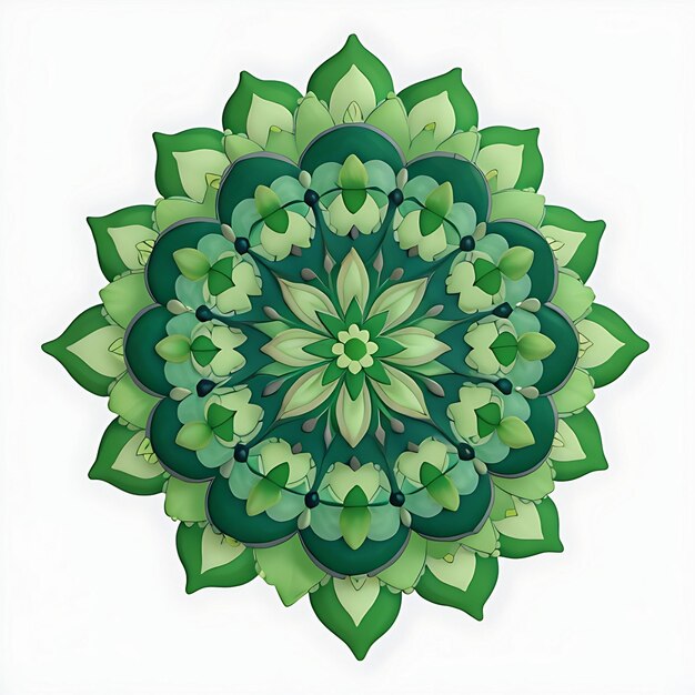 Mandala arte astratto ornamento illustrazione design decorazione con sfondo bianco generativo ai