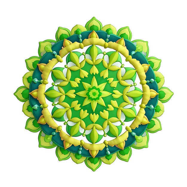 Mandala arte astratto ornamento illustrazione design decorazione con sfondo bianco generativo ai