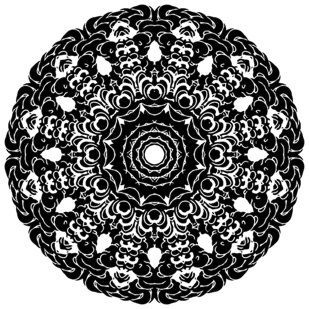 Mandala azteco vettore disegno mandala nero gratuito