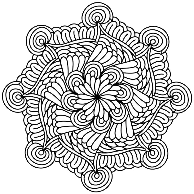 Mandala da colorare Mandala floreale da colorare per adulti
