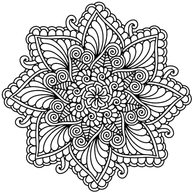 Mandala da colorare Mandala floreale da colorare per adulti