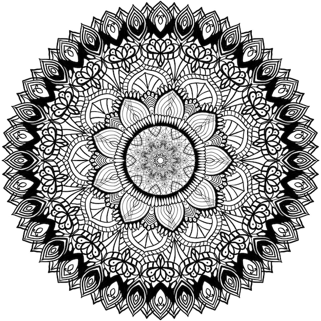 Mandala da colorare per adulti.