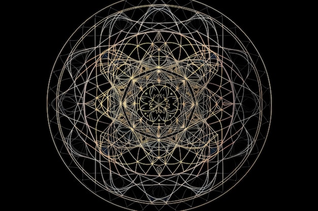 Mandala di geometria sacra che rappresenta l'unità e l'equilibrio di tutte le cose