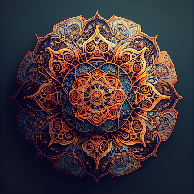 Mandala Elemento decorativo etnico Sfondo disegnato a mano Motivi ottomani arabi indiani islamici