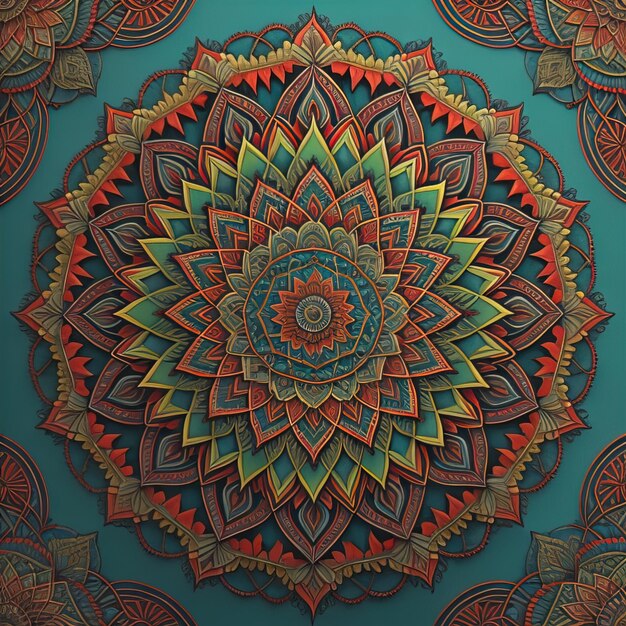 Mandala modello elementi decorativi vintage sfondo orientale disegnato a mano ai generativo