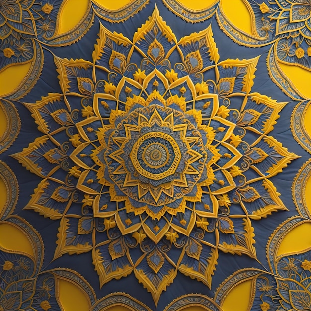 Mandala modello elementi decorativi vintage sfondo orientale disegnato a mano ai generativo