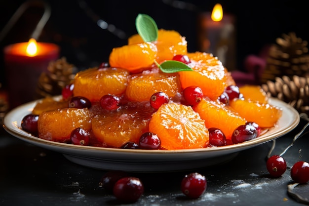 Mandarini canditi con mirtilli rossi Natale