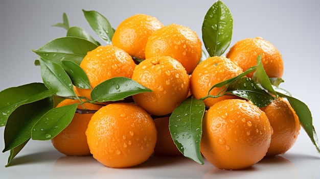 mandarini maturi sul tavolo su uno sfondo sfocato