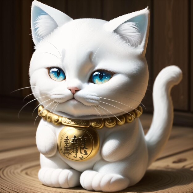 maneki neko bianco