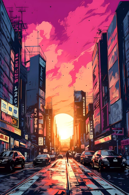 Manga Adventures in Tokyo Streets IA generativa