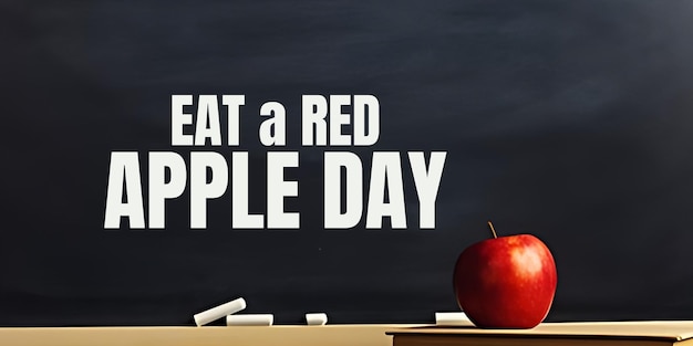 Mangia un biglietto per celebrare il giorno della mela rossa