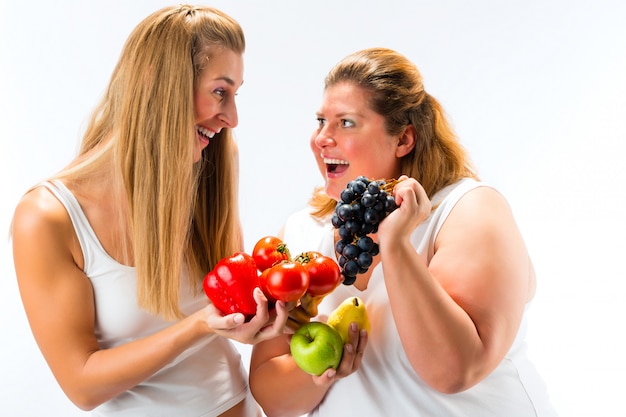 Mangiare sano - donne, frutta e verdura