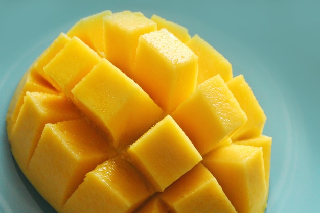 Mango affettato succoso maturo sano cibo delizioso