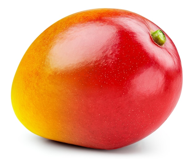 Mango isolated on white background Ripe mango Clipping Path Quality macro photo