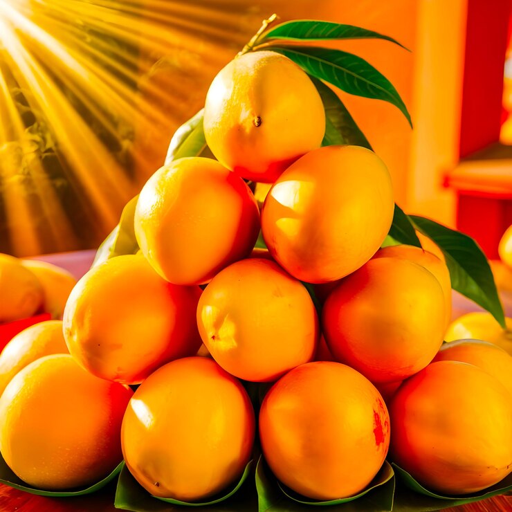 Mango isolato in fette fresche