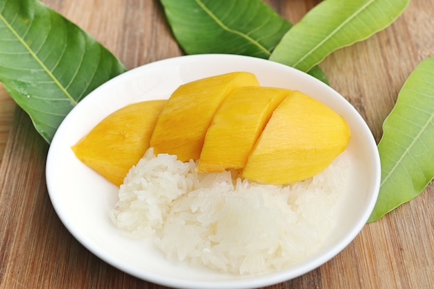 mango maturo e riso appiccicoso