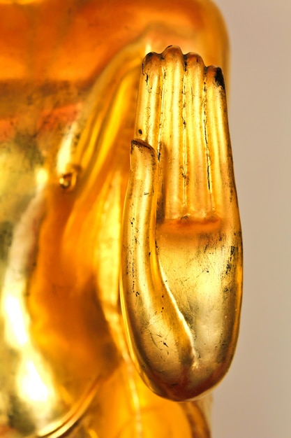 Mani del Buddha dell&#39;oro anziano dal tempio Bangkok, Tailandia di Wat Pho