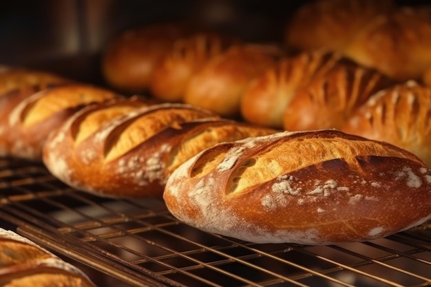 Mani di preparazione del pane che impastano la pasta sul primo piano del tavolo IA generativa