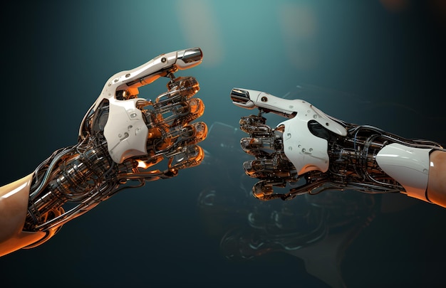 mani robotiche generate ai futuristiche