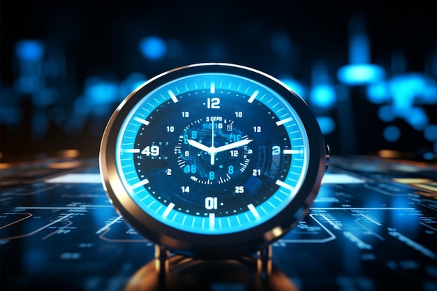 Maniera dell'orologio in stile digitale futuristico