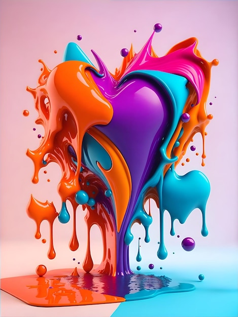 Manifesti liquidi 3d colorati con spruzzi di forme a palloncino