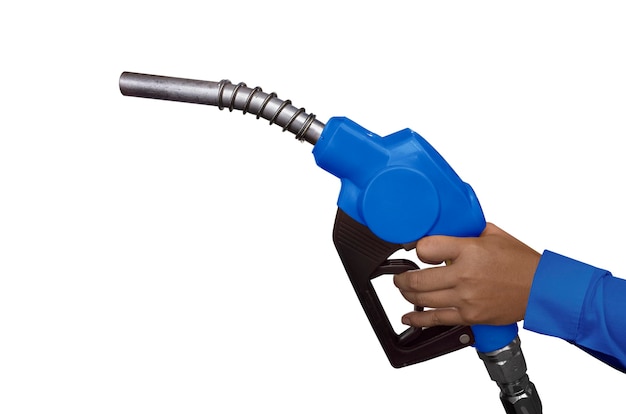 mano e tubo del carburante