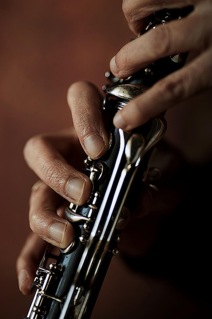 Mano tagliata di un uomo che suona la chitarra