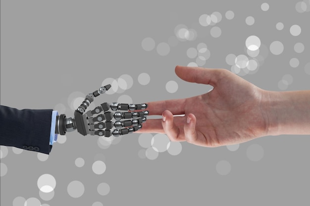 mano umana e robotica