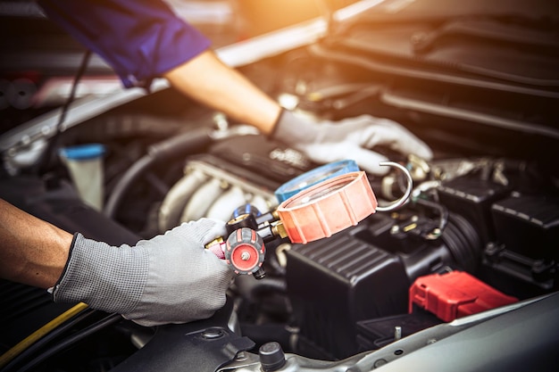 Manometro del collettore per uso manuale del primo piano che controlla il condizionatore d'aria dell'auto del refrigerante