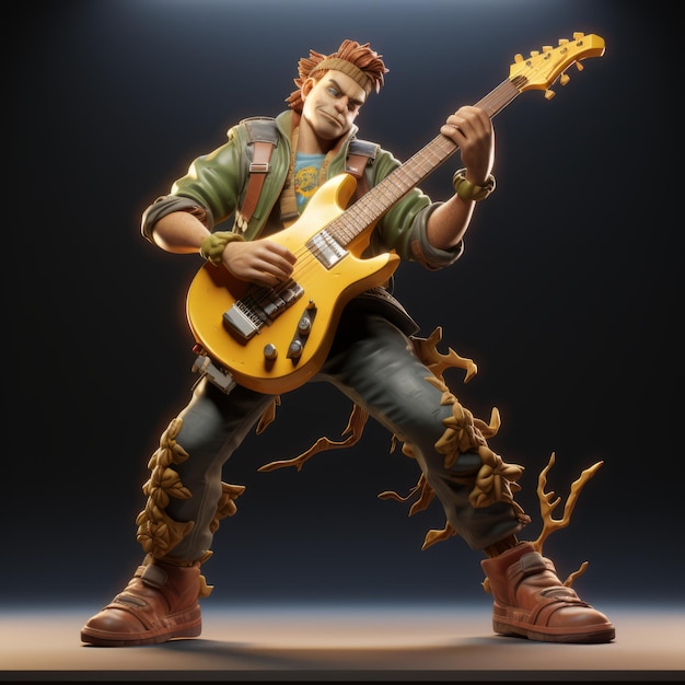 Manticore Guitar Epic Fortnite Personaggio del gioco In Tpose