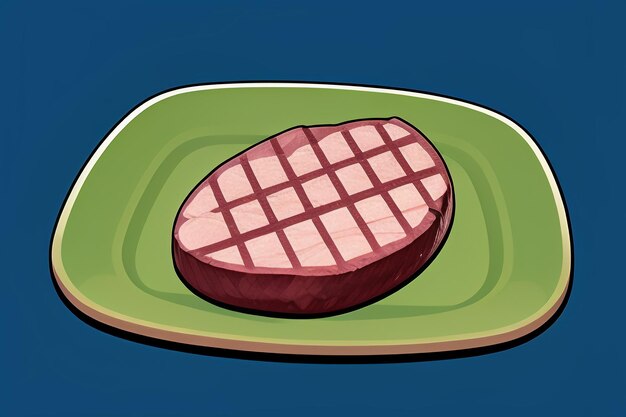 Manzo cibo occidentale UI icona gioco prop design bistecca gourmet stile 3D c4d elemento di rendering dei cartoni animati