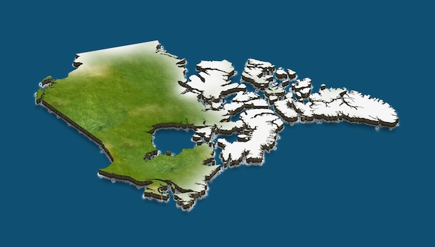 Mappa 3D del Canada