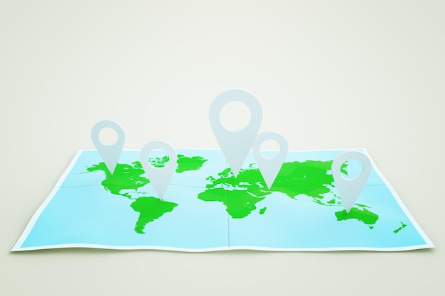 Mappa con segnaposto