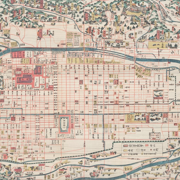 Mappa d'epoca su sfondo di legno